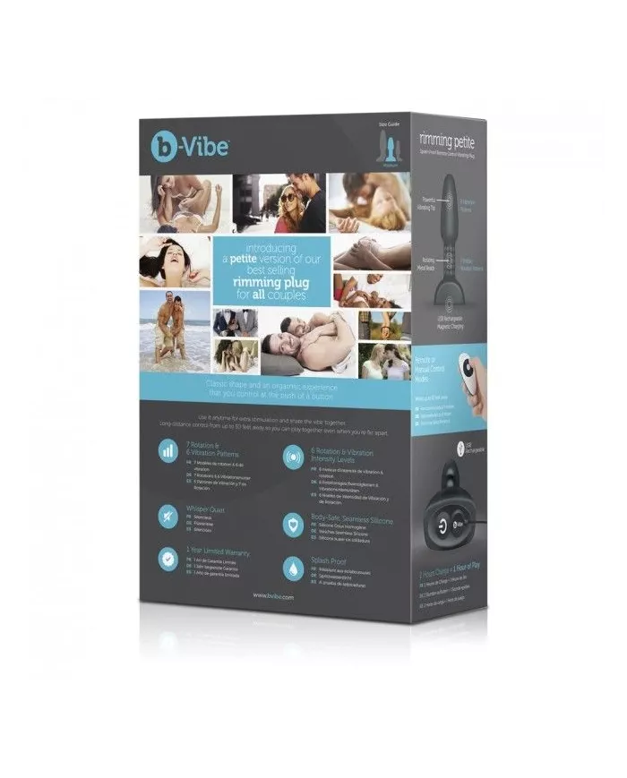 B-VIBE - RIMMING TÉLÉCOMMANDE PLUG ANAL PETITE NOIR B-VIBE - RIMMING TÉLÉCOMMANDE PLUG ANAL PETITE NOIR