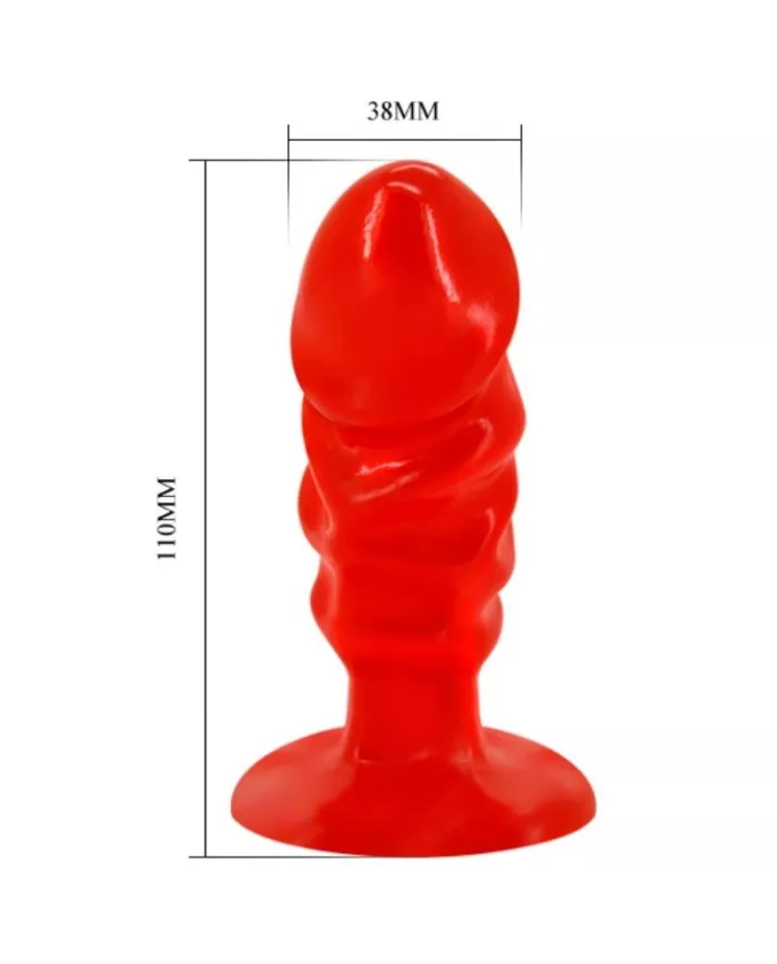 BAILE - PLUG ANAL UNISEXE AVEC VENTOUSE ROUGE BAILE - PLUG ANAL UNISEXE AVEC VENTOUSE ROUGE