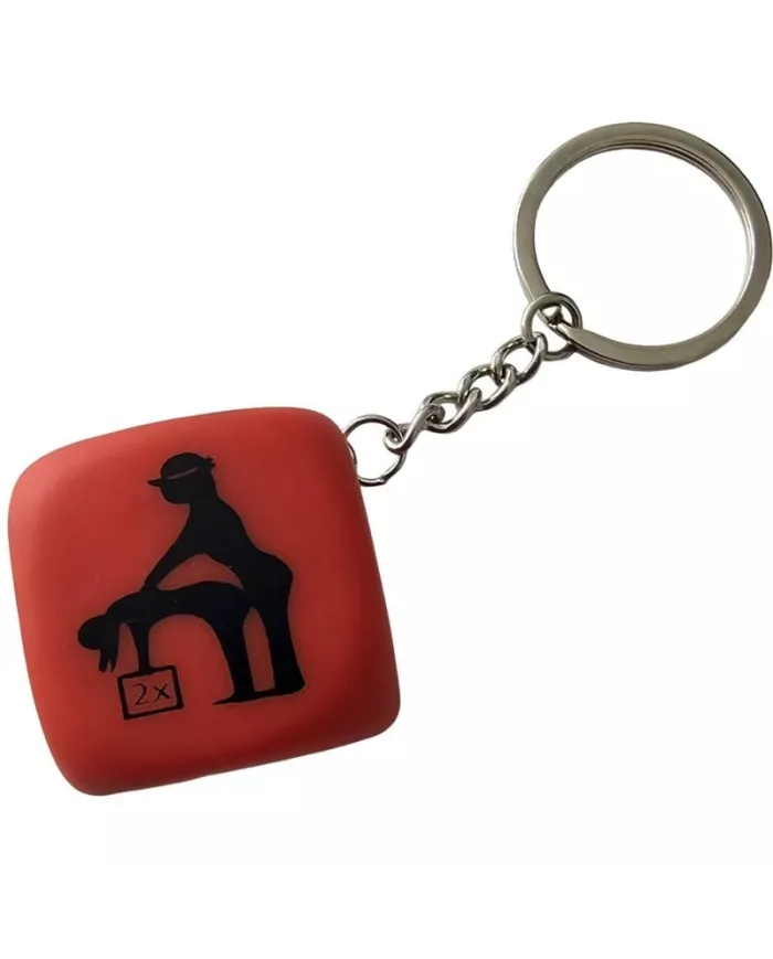 DIABLO PICANTE - PORTE-CLÉS DÉ ROUGE AVEC POSES DIABLO PICANTE - PORTE-CLÉS DÉ ROUGE AVEC POSES