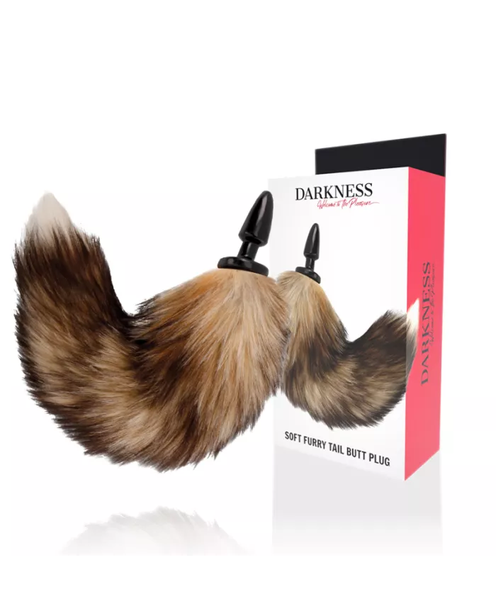 DARKNESS - QUEUE NATURELLE AVEC PLUG ANAL EN SILICONE 10 CM DARKNESS - QUEUE NATURELLE AVEC PLUG ANAL EN SILICONE 10 CM
