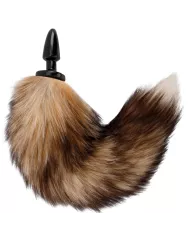 DARKNESS - QUEUE NATURELLE AVEC PLUG ANAL EN SILICONE 10 CM DARKNESS - QUEUE NATURELLE AVEC PLUG ANAL EN SILICONE 10 CM