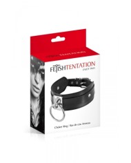 Collier BDSM large avec anneau - Fetish Tentation