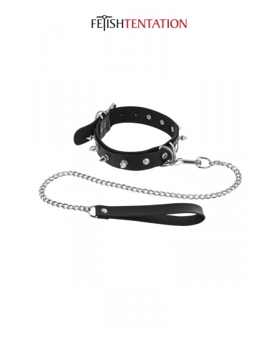 Collier à pointes & laisse - Fetish Tentation