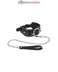 Collier avec anneau & laisse - Fetish Tentation