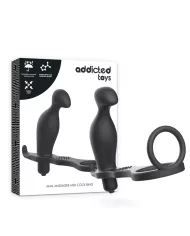 ADDICTED TOYS - PLUG ANAL AVEC ANNEAU EN SILICONE NOIR 12 CM