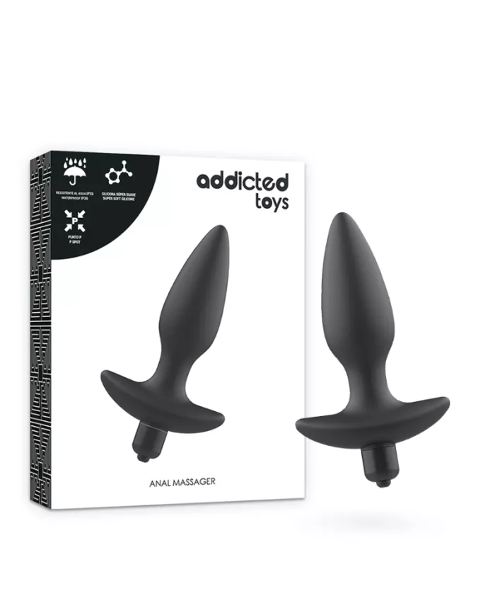 ADDICTED TOYS - MASSAGER PLUG ANAL AVEC VIBRATION NOIR