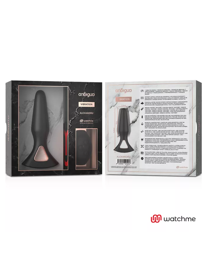 ANBIGUO - WATCHME VIBRATEUR TÉLÉCOMMANDE PLUG ANAL ALEXANDRU