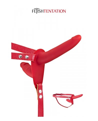 Double gode ceinture rouge - Fetish Tentation
