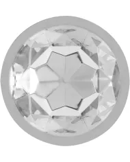 INTENSE - PLUG ANAL EN MÉTAL ALUMINIUM AVEC CRISTAL DARGENT TAILLE M