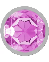 INTENSE - PLUG ANAL EN MÉTAL ALUMINIUM AVEC CRISTAL ROSE TAILLE S