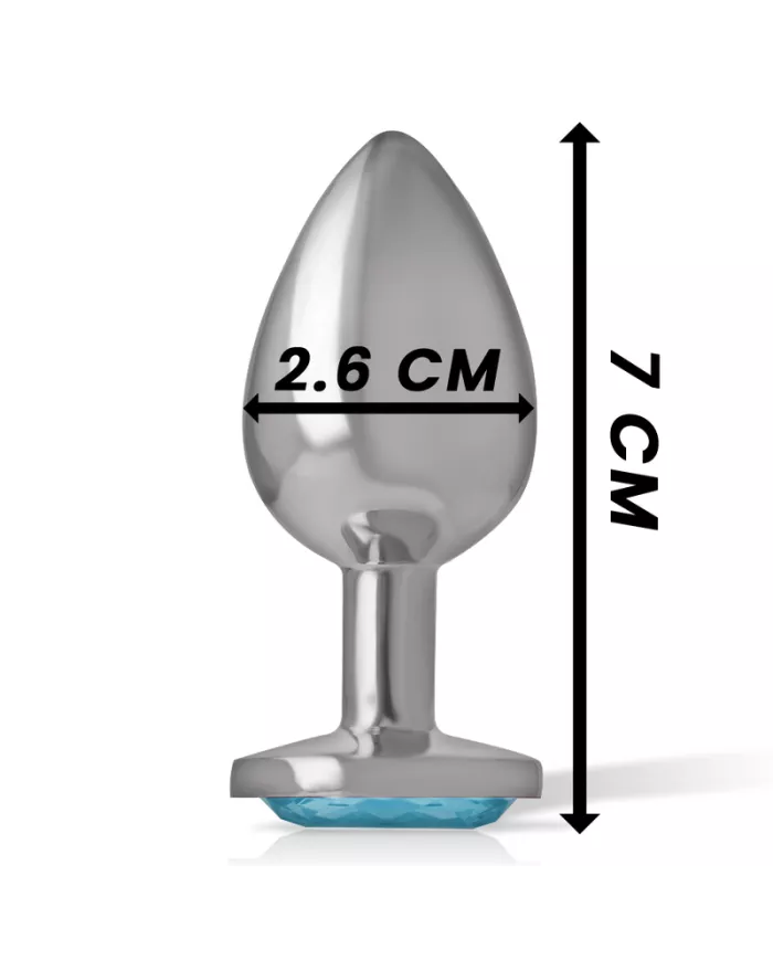 INTENSE - PLUG ANAL MÉTAL ALUMINIUM COEUR BLEU TAILLE S