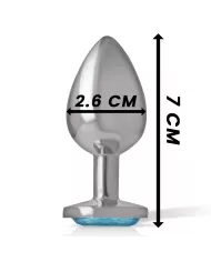 INTENSE - PLUG ANAL MÉTAL ALUMINIUM COEUR BLEU TAILLE S