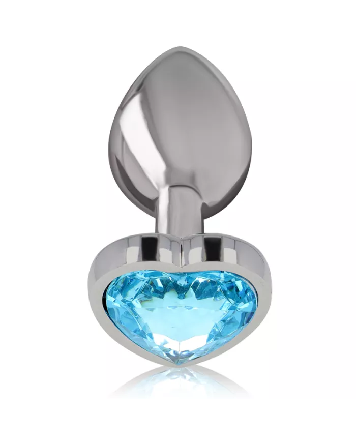 INTENSE - PLUG ANAL MÉTAL ALUMINIUM COEUR BLEU TAILLE M