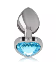 INTENSE - PLUG ANAL MÉTAL ALUMINIUM COEUR BLEU TAILLE M