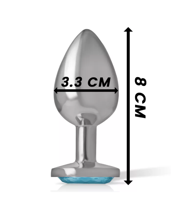 INTENSE - PLUG ANAL MÉTAL ALUMINIUM COEUR BLEU TAILLE M