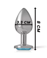 INTENSE - PLUG ANAL MÉTAL ALUMINIUM COEUR BLEU TAILLE M