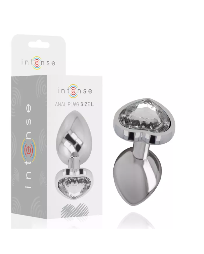 INTENSE - PLUG ANAL MÉTAL ALUMINIUM COEUR BLANC TAILLE L