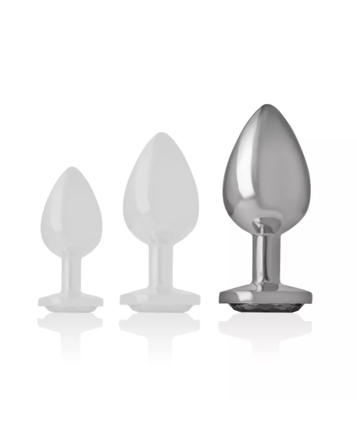INTENSE - PLUG ANAL MÉTAL ALUMINIUM COEUR BLANC TAILLE L