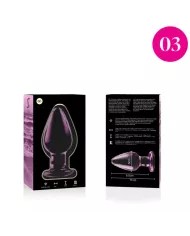 NEBULA SERIES BY IBIZA - PLUG ANAL MODÈLE 3 VERRE BOROSILICATE ROSE 11 CM -O- 5 CM