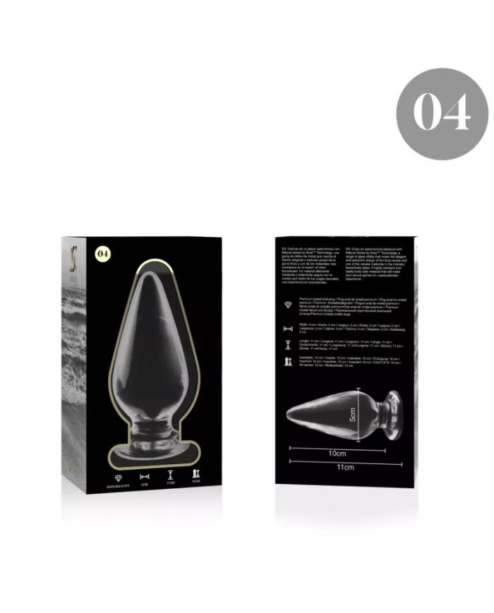 NEBULA SERIES BY IBIZA - PLUG ANAL MODÈLE 4 VERRE BOROSILICATE CLAIR 11 CM -O- 5 CM