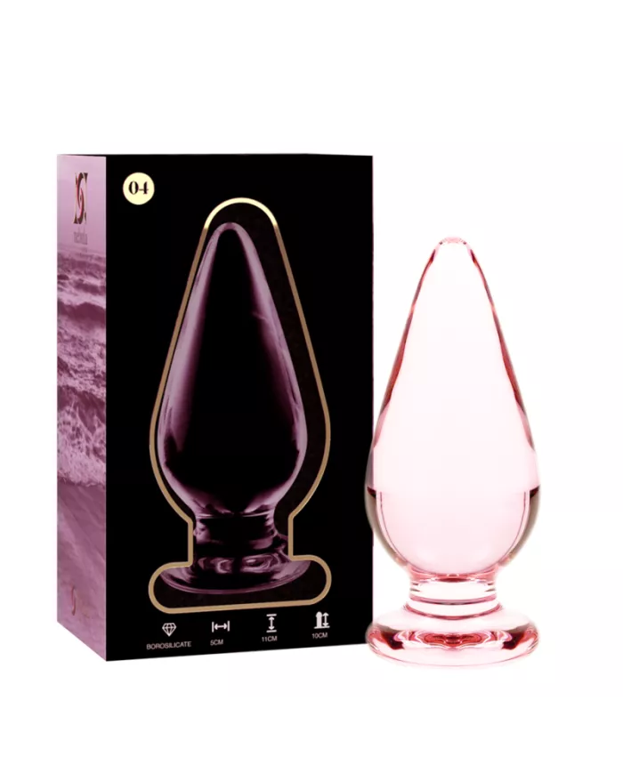 NEBULA SERIES BY IBIZA - PLUG ANAL MODÈLE 4 VERRE BOROSILICATE ROSE 11 CM -O- 5 CM
