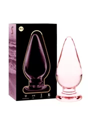 NEBULA SERIES BY IBIZA - PLUG ANAL MODÈLE 4 VERRE BOROSILICATE ROSE 11 CM -O- 5 CM