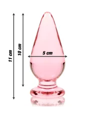 NEBULA SERIES BY IBIZA - PLUG ANAL MODÈLE 4 VERRE BOROSILICATE ROSE 11 CM -O- 5 CM