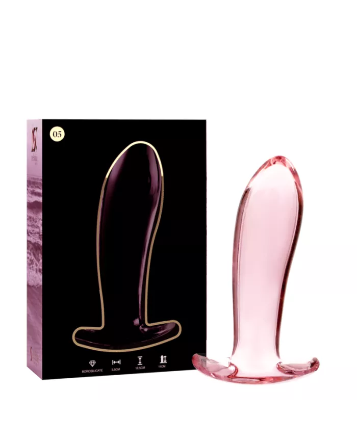 NEBULA SERIES BY IBIZA - PLUG ANAL MODÈLE 5 VERRE BOROSILICATE ROSE 12.5 CM -O- 3.5 CM