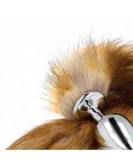 KINK - PLUG ANAL TAILLE L 10 X 4 CM AVEC QUEUE SYNTHÉTIQUE 40 CM MARRON