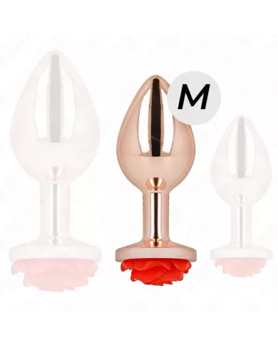 KINK - PLUG ANAL OR ROSE AVEC ROSE ROUGE M KINK - PLUG ANAL OR ROSE AVEC ROSE ROUGE M
