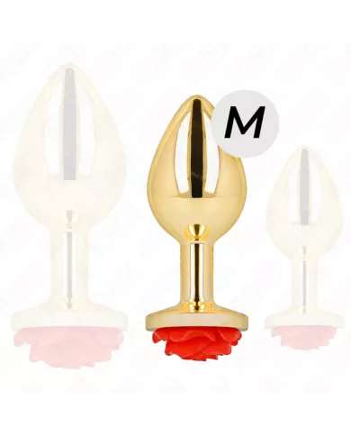 KINK - PLUG ANAL OR ROSE ROUGE TAILLE M KINK - PLUG ANAL OR ROSE ROUGE TAILLE M