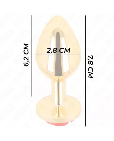 KINK - PLUG ANAL OR ROSE ROUGE TAILLE S KINK - PLUG ANAL OR ROSE ROUGE TAILLE S