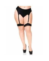 LEG AVENUE - PLUS LYCRA SHEER 2 TONS CUISSES HAUTES AVEC COUTURE ARRIÈRE ET TALON CUBAIN LEG AVENUE - PLUS LYCRA SHEER 2 TONS CUISSES HAUTES AVEC COUTURE ARRIÈRE ET TALON CUBAIN