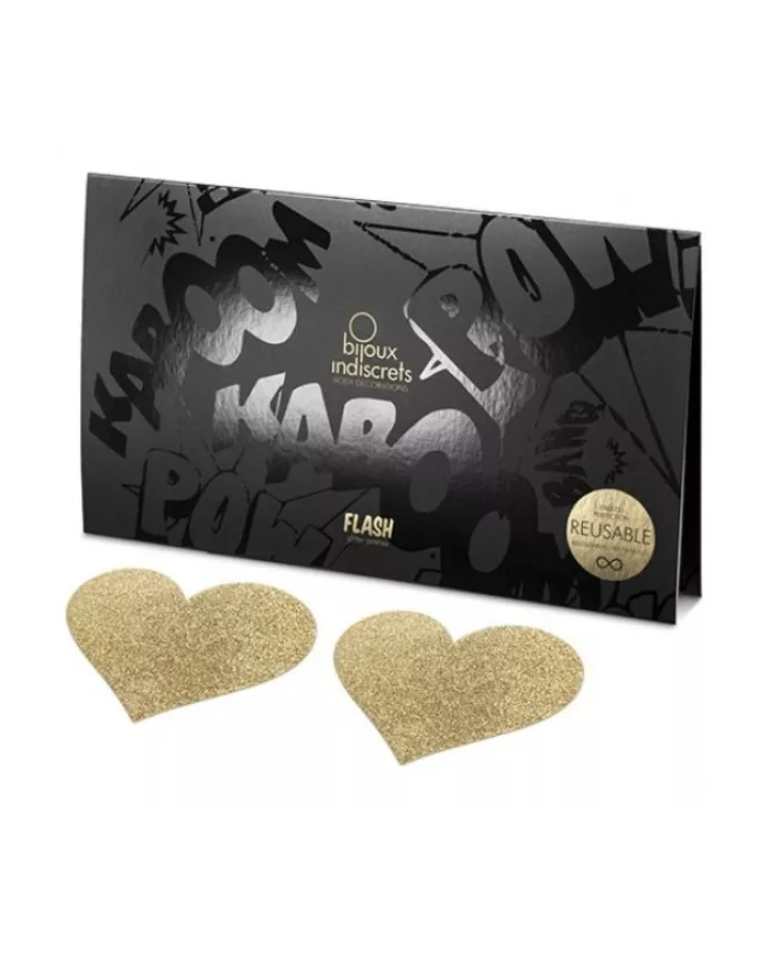 BIJOUX - INDISCRETS CACHE-METONS FLASH COEUR DOR? BIJOUX - INDISCRETS CACHE-METONS FLASH COEUR DOR?