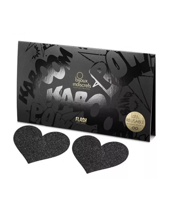 BIJOUX - INDISCRETS FLASH COEUR NOIR COUPES DE TAMELON BIJOUX - INDISCRETS FLASH COEUR NOIR COUPES DE TAMELON
