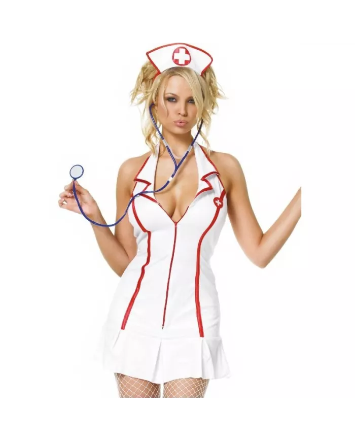 LEG AVENUE - COSTUMES - ROBE DINFIRMIÈRE EN CHEF ENSEMBLE 3 PIÈCES TAILLE L/XL LEG AVENUE - COSTUMES - ROBE DINFIRMIÈRE EN CHEF ENSEMBLE 3 PIÈCES TAILLE L/XL