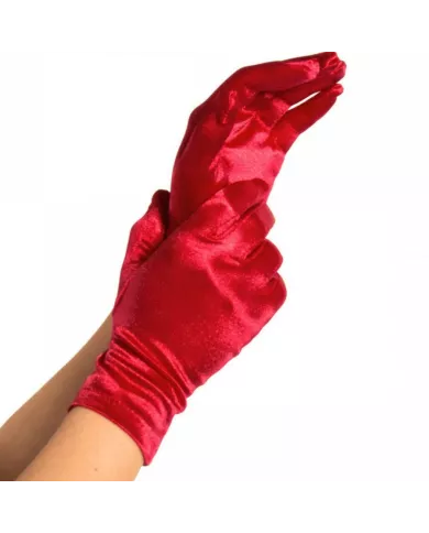 LEG AVENUE - GANTS SATIN ROUGE LEG AVENUE - GANTS SATIN ROUGE