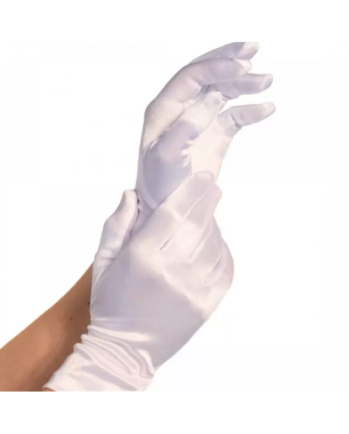 LEG AVENUE - GANTS SATIN BLANCS LEG AVENUE - GANTS SATIN BLANCS