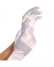 LEG AVENUE - GANTS SATIN BLANCS LEG AVENUE - GANTS SATIN BLANCS
