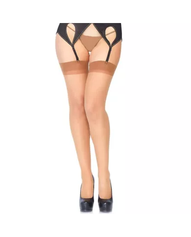 LEG AVENUE - BAS TRANSPARENTS MARRON TAILLE UNIQUE