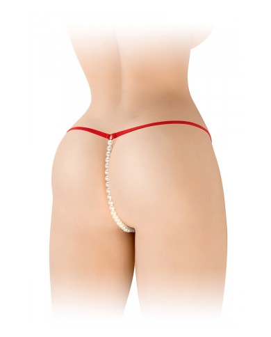 String avec perles Venusina - rouge