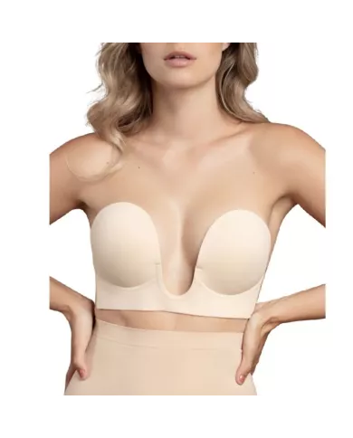 BYE-BRA - SOUTIEN-GORGE SANS POIGNÉES BEIGE BONNET A