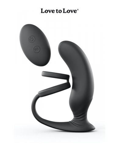 Stimulateur de prostate + cockring Double game