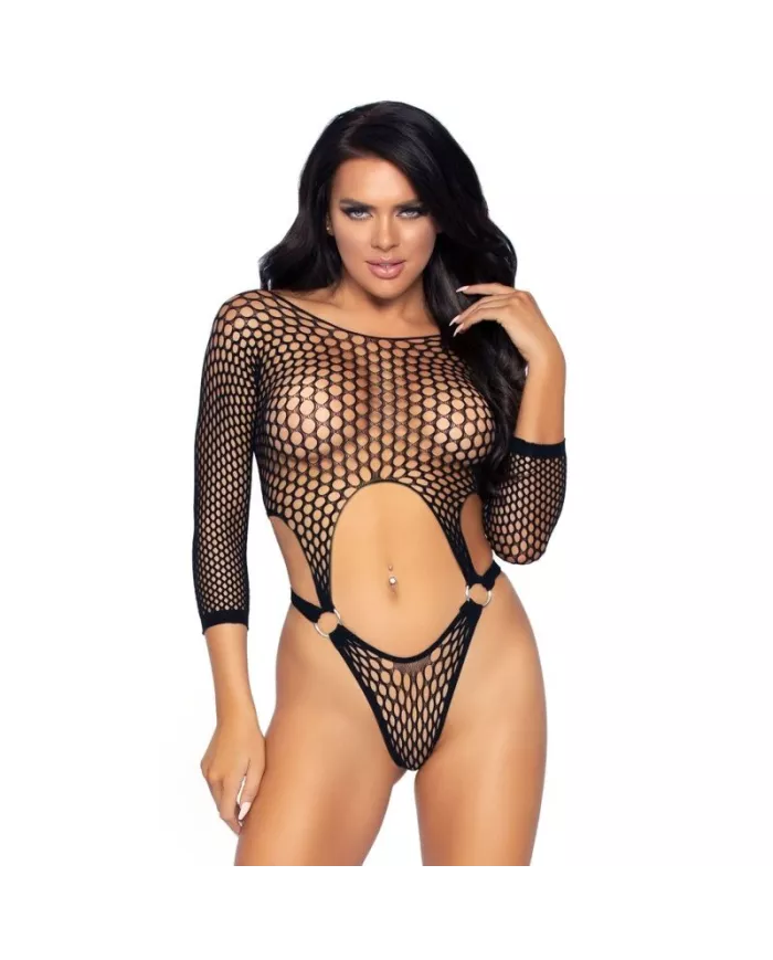 LEG AVENUE - TOP BODY AVEC THONG DOS TAILLE UNIQUE - NOIR LEG AVENUE - TOP BODY AVEC THONG DOS TAILLE UNIQUE - NOIR