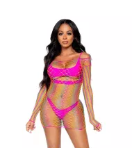 LEG AVENUE - NET ROBE MANCHES LONGUES TAILLE UNIQUE - MULTICOLORE LEG AVENUE - NET ROBE MANCHES LONGUES TAILLE UNIQUE - MULTICOLORE