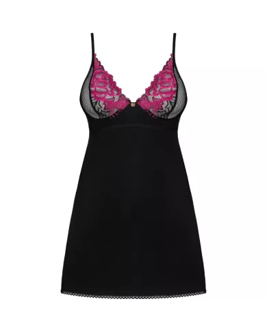 OBSESSIVE - CHEMISE ROSENTY & STRING XS/S