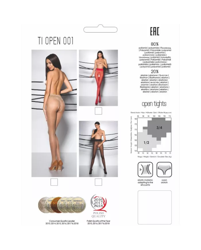 PASSION - TIOPEN 001 COLLANT ROUGE 1/2 20 DEN