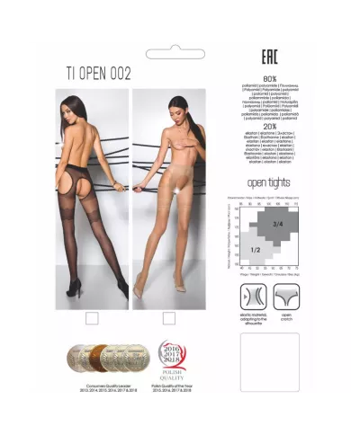 PASSION - TIOPEN 002 COLLANT NOIR 3/4 20 DEN