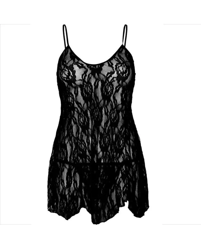 LEG AVENUE - CHEMISE DENTELLE FLEURIE