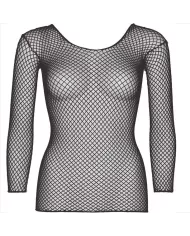 LEG AVENUE - T-SHIRT À MANCHES LONGUES RÉSILLE NOIR